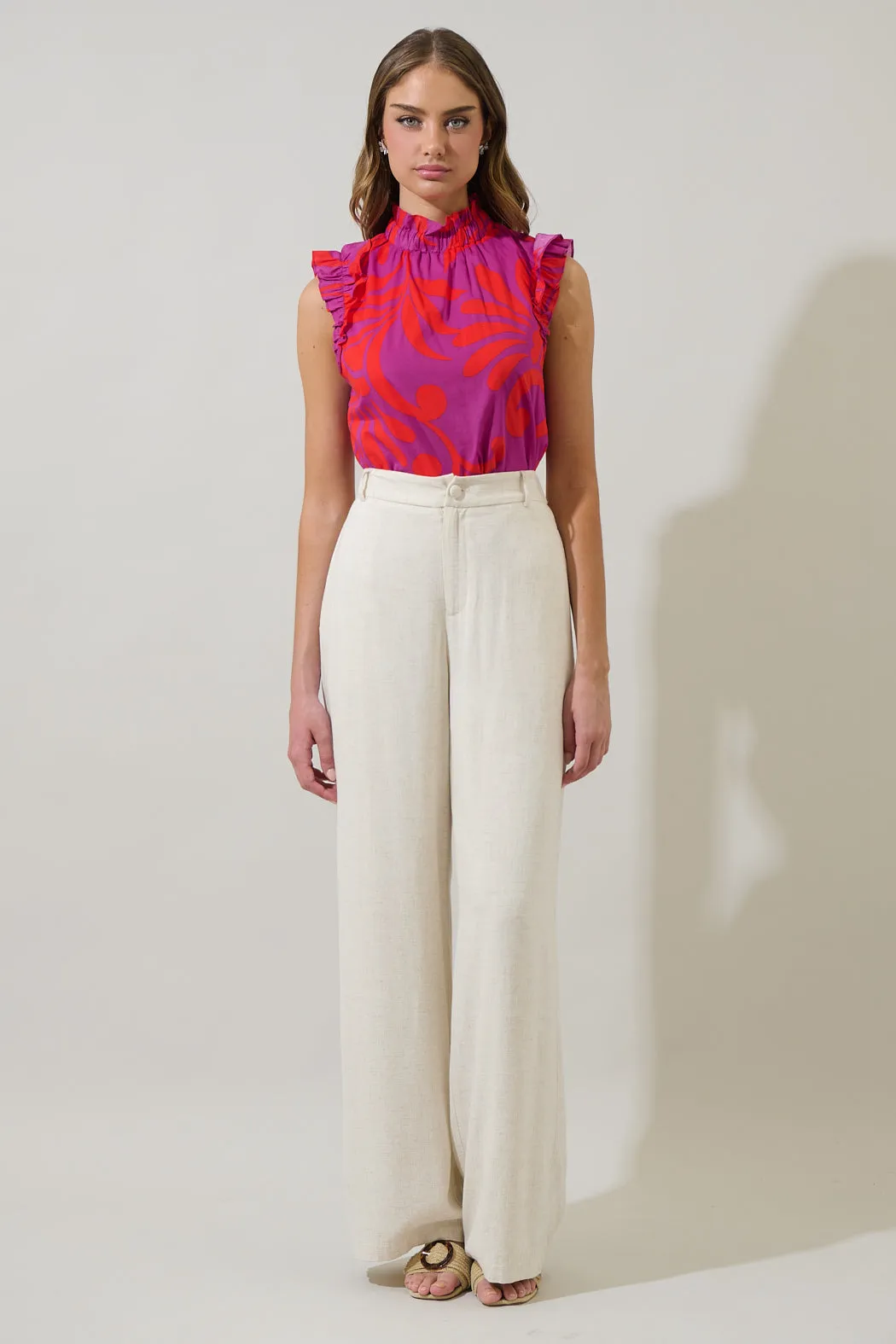 Arona Floral Zoie Ruffle Top sold by Sugarlips product image thumbnail 4