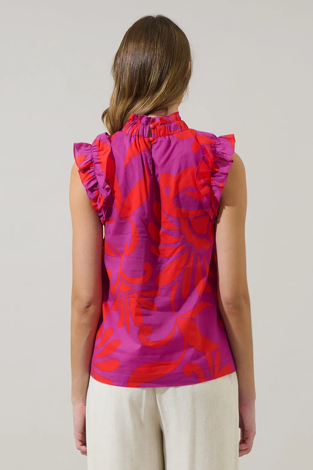 Arona Floral Zoie Ruffle Top sold by Sugarlips product image thumbnail 2