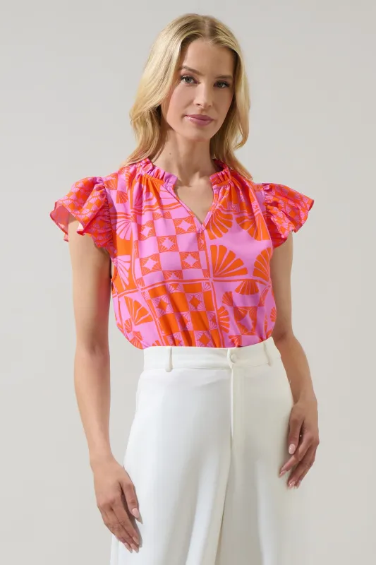 Haines Town Rioja Ruffle Blouse sold by Sugarlips