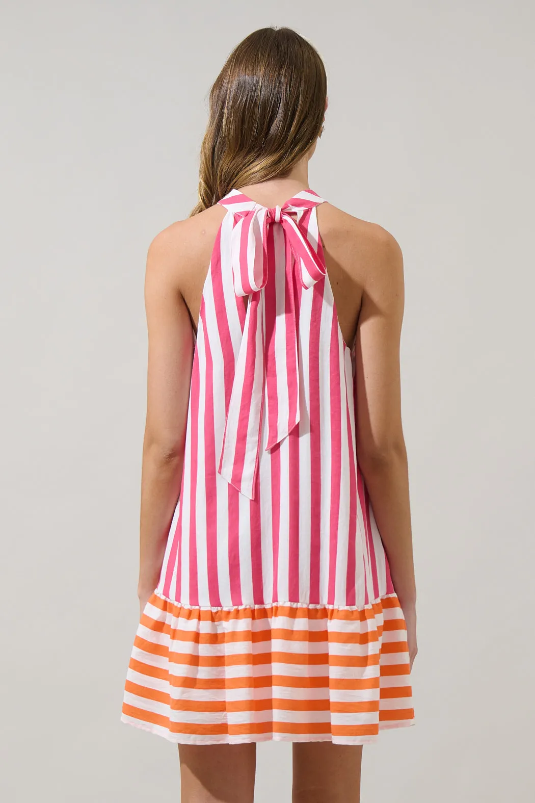Valera Striped Laly Mini Ruffle Dress sold by Sugarlips product image thumbnail 2