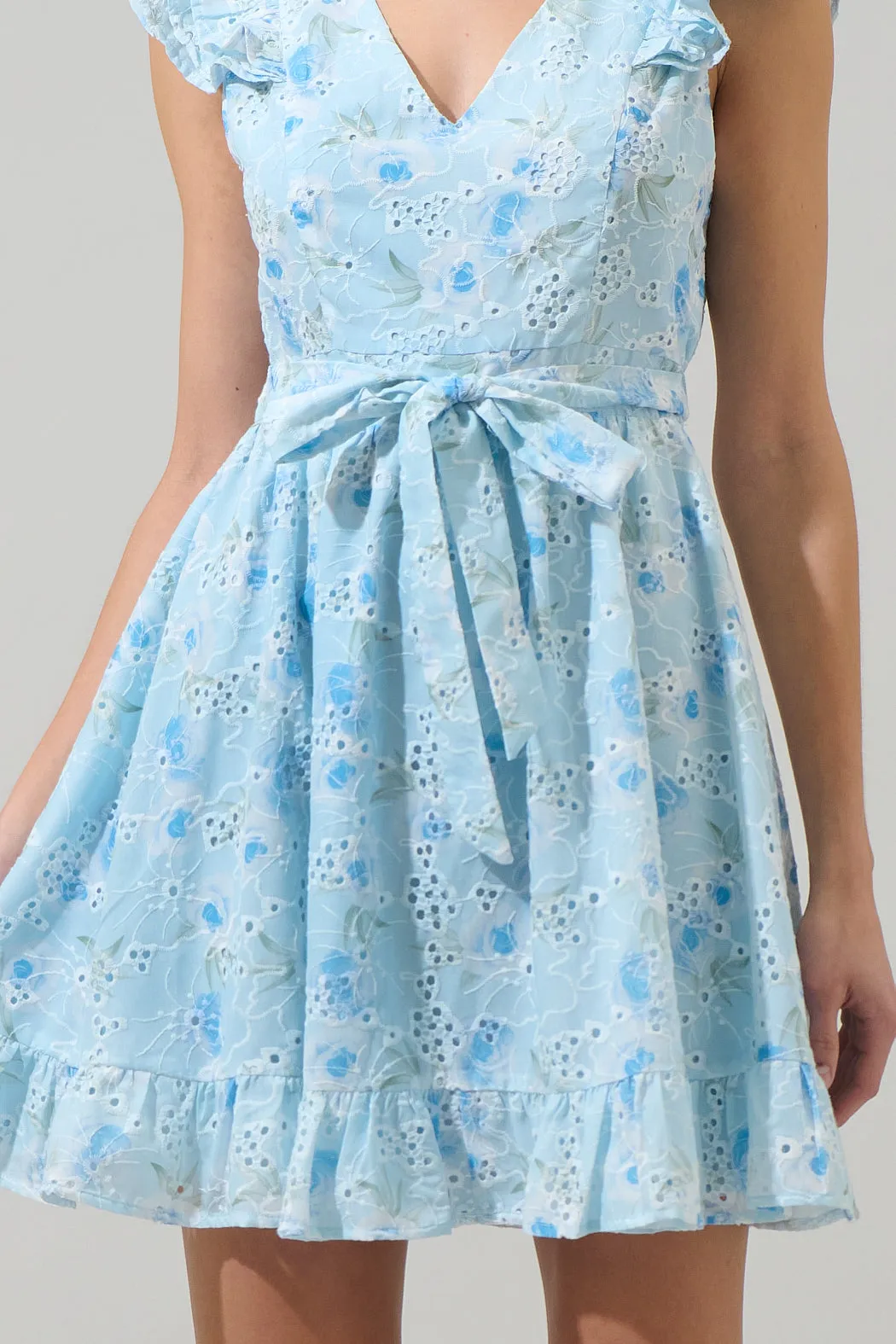 Boleta Aurellia Ruffle Eyelet Mini Dress sold by Sugarlips product image thumbnail 5