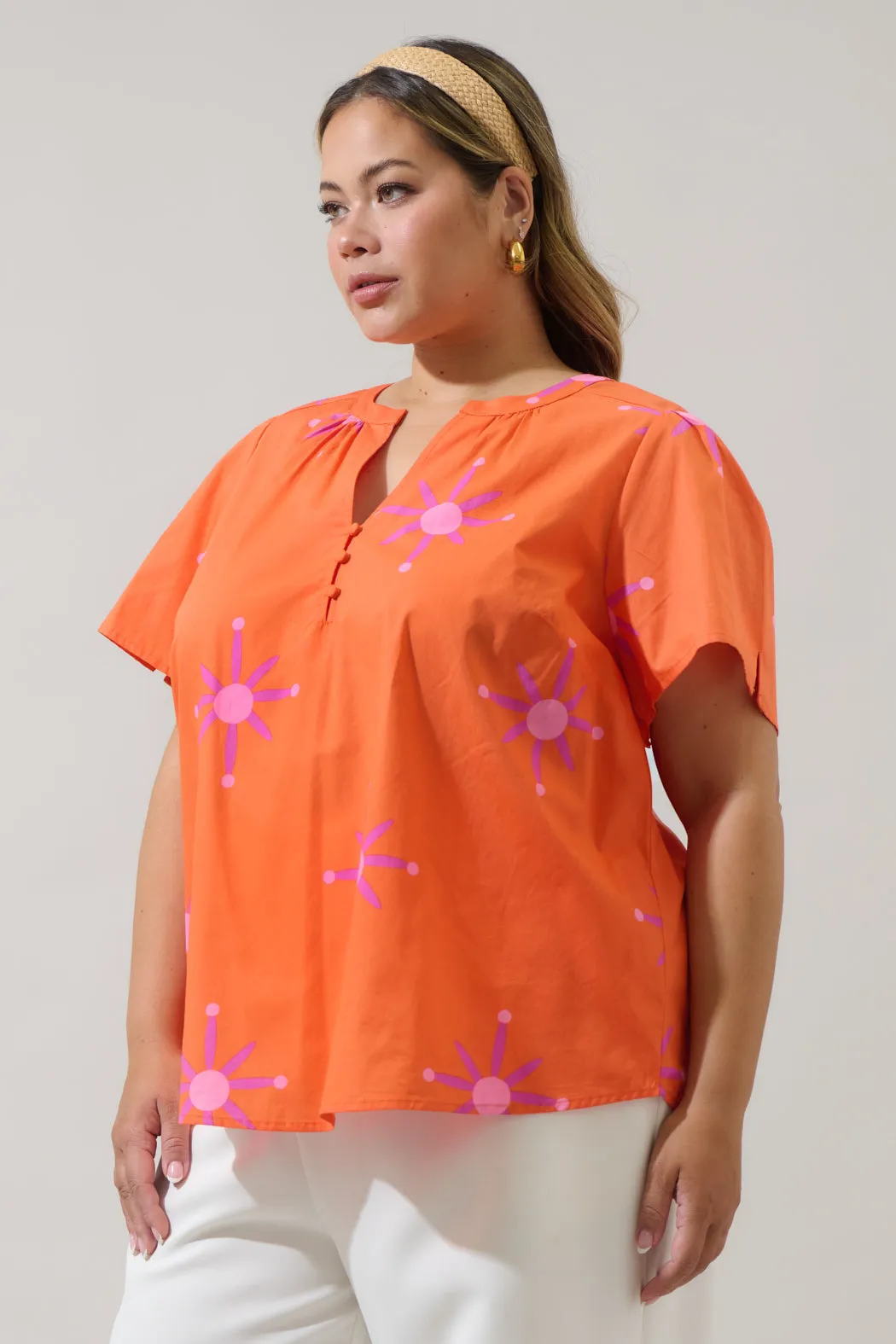 Karani Starburst Xoey Split Neck Top Curve sold by Sugarlips product image thumbnail 3