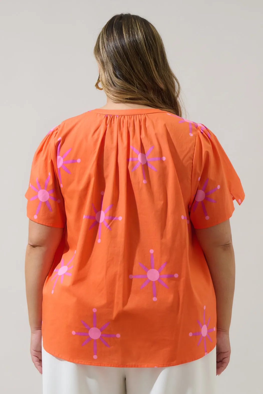 Karani Starburst Xoey Split Neck Top Curve sold by Sugarlips product image thumbnail 2