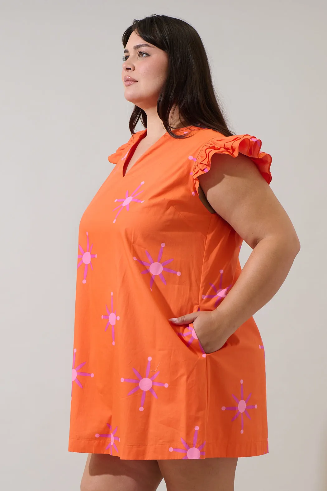 Karani Starburst Evalyn Ruffle Mini Dress Curve sold by Sugarlips product image thumbnail 3