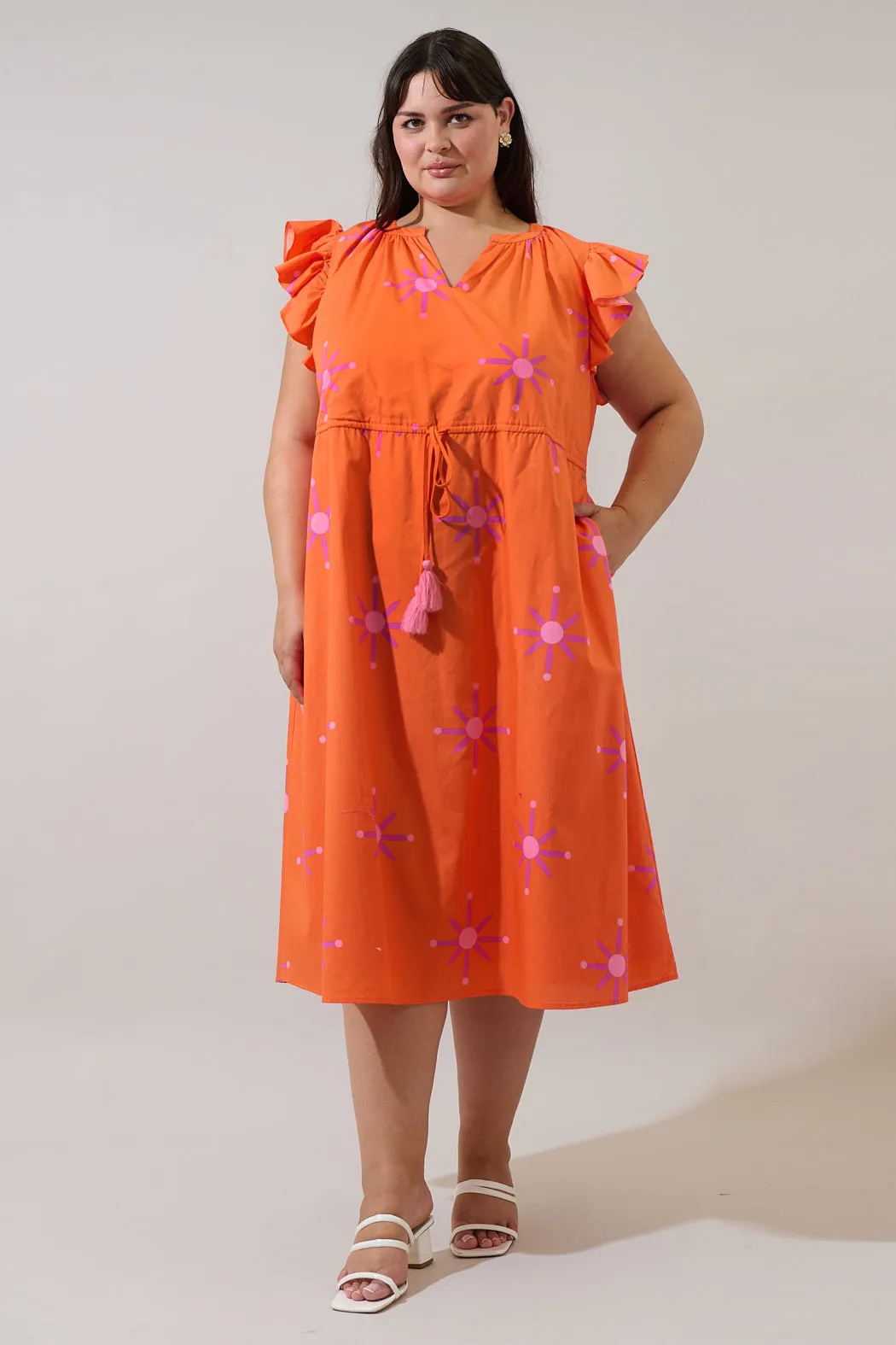 Karani Starburst Tiarna Ruffle Midi Dress Curve sold by Sugarlips product image thumbnail 4