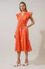 Karani Starburst Tiarna Ruffle Midi Dress sold by Sugarlips
