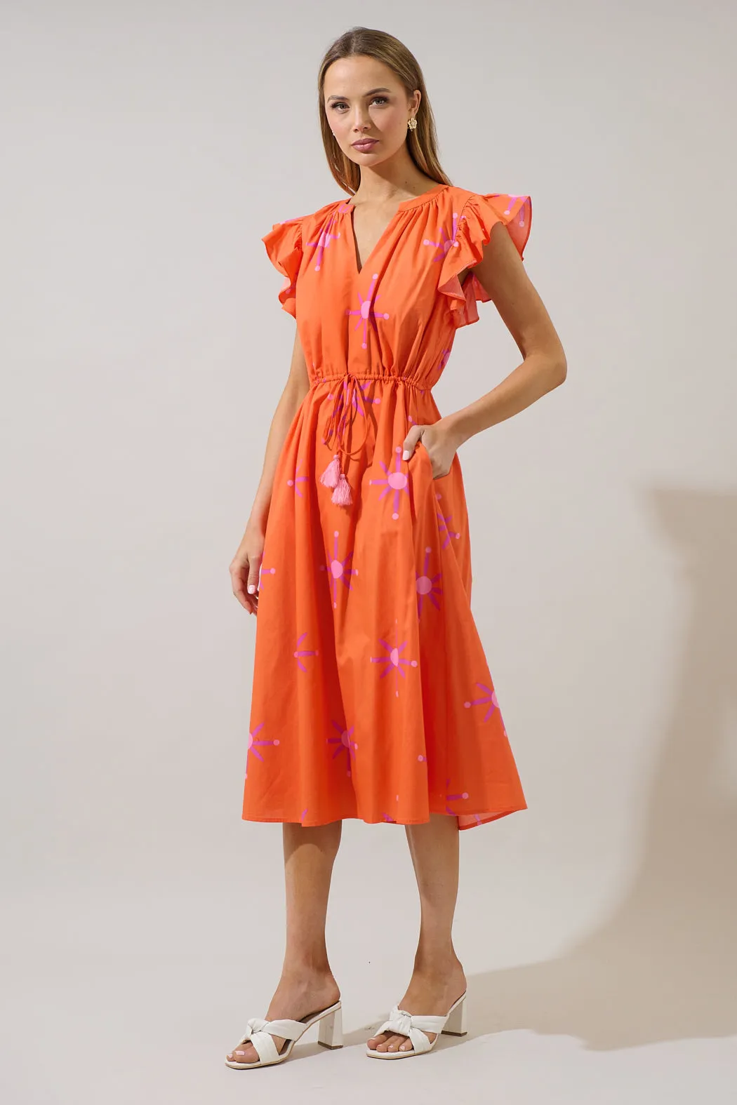 Karani Starburst Tiarna Ruffle Midi Dress sold by Sugarlips product image thumbnail 3
