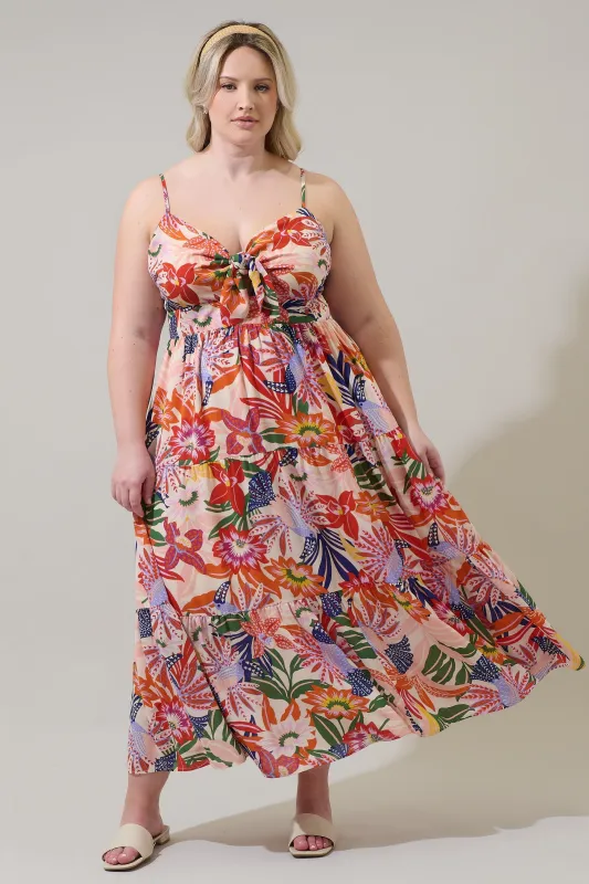 Hatley Floral Tie Knot Midi Dress Curve sold by Sugarlips
