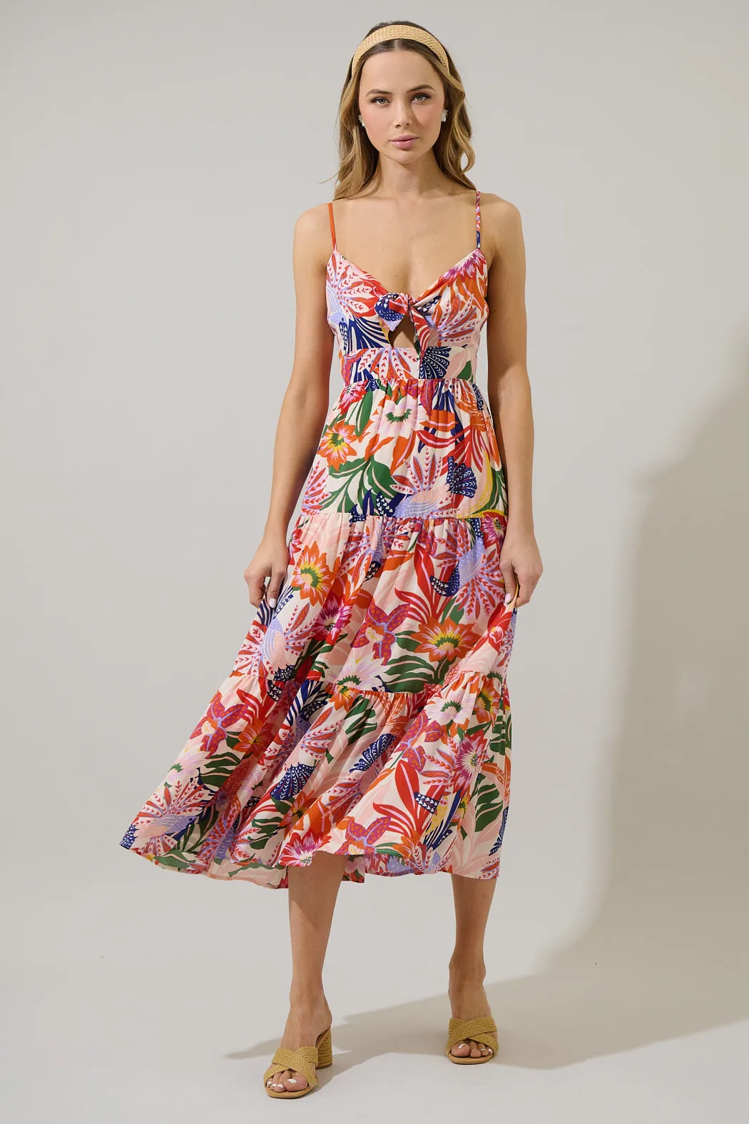 Hatley Floral Tie Knot Midi Dress sold by Sugarlips