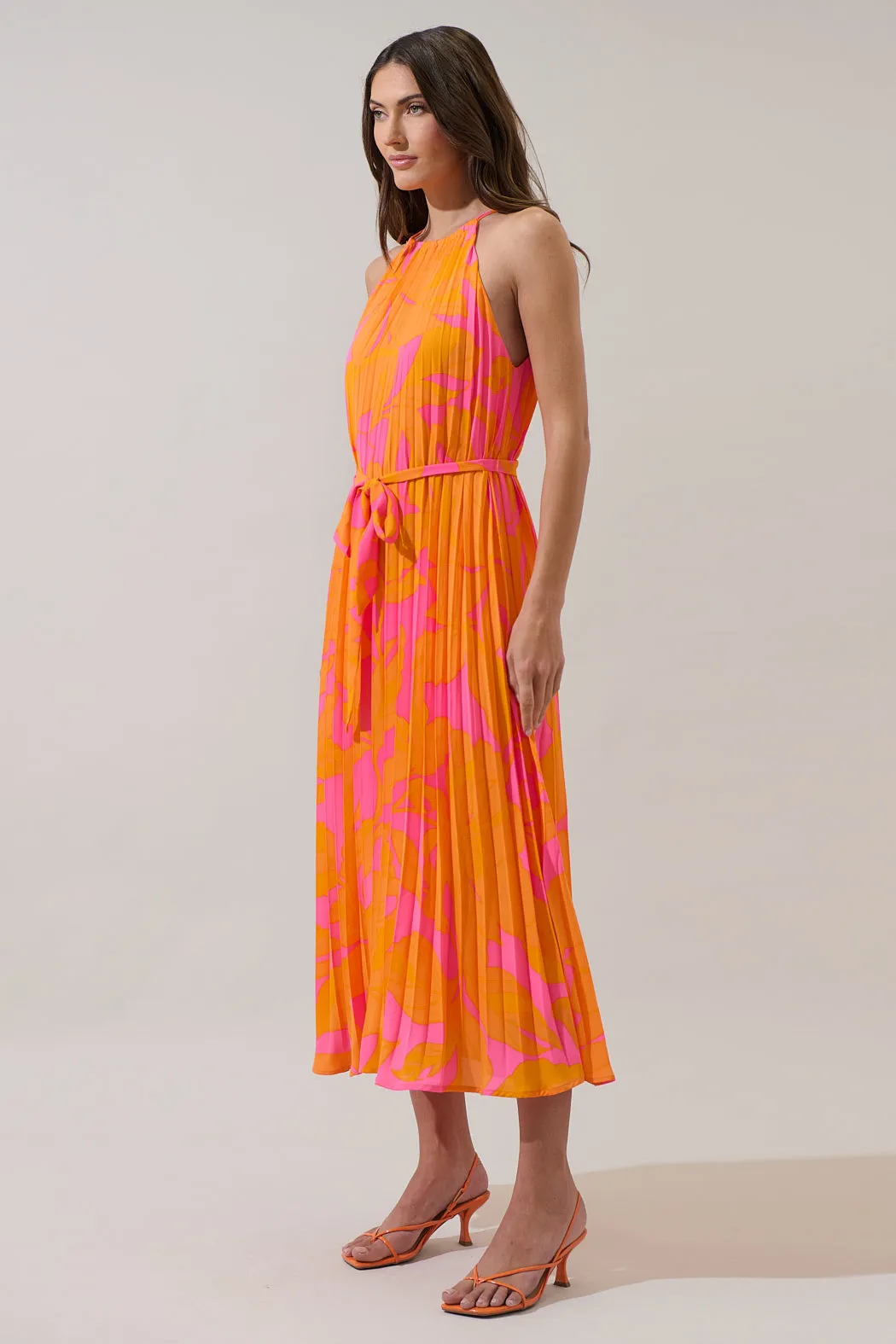Mexia Floral Maly Pleated Midi Dress sold by Sugarlips product image thumbnail 4