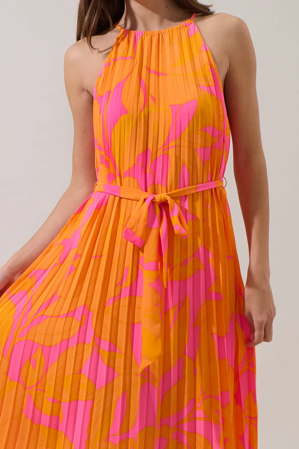 Mexia Floral Maly Pleated Midi Dress sold by Sugarlips product image thumbnail 5