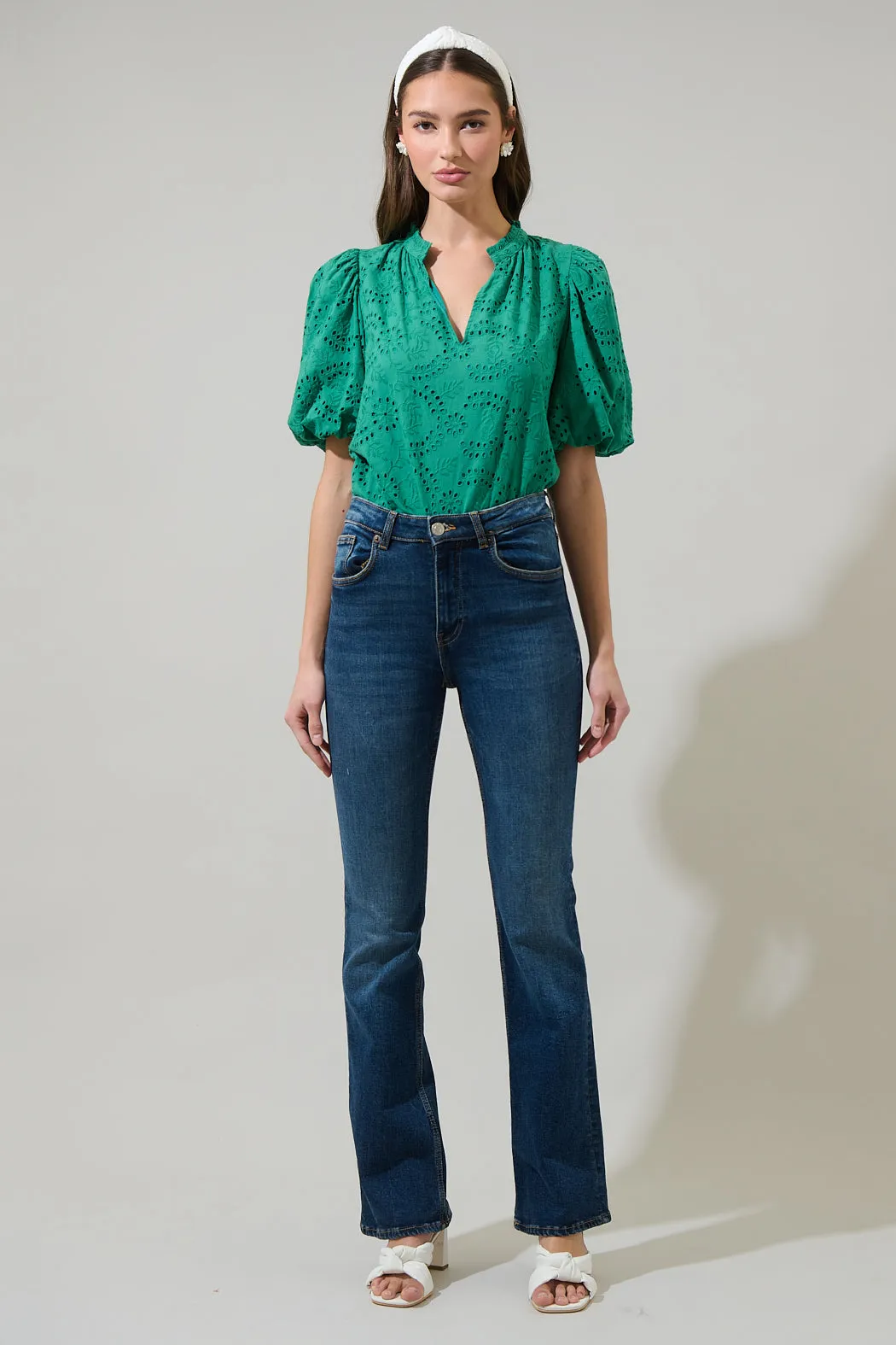 Derry Eyelet Gretna Ruffle Blouse sold by Sugarlips product image thumbnail 4