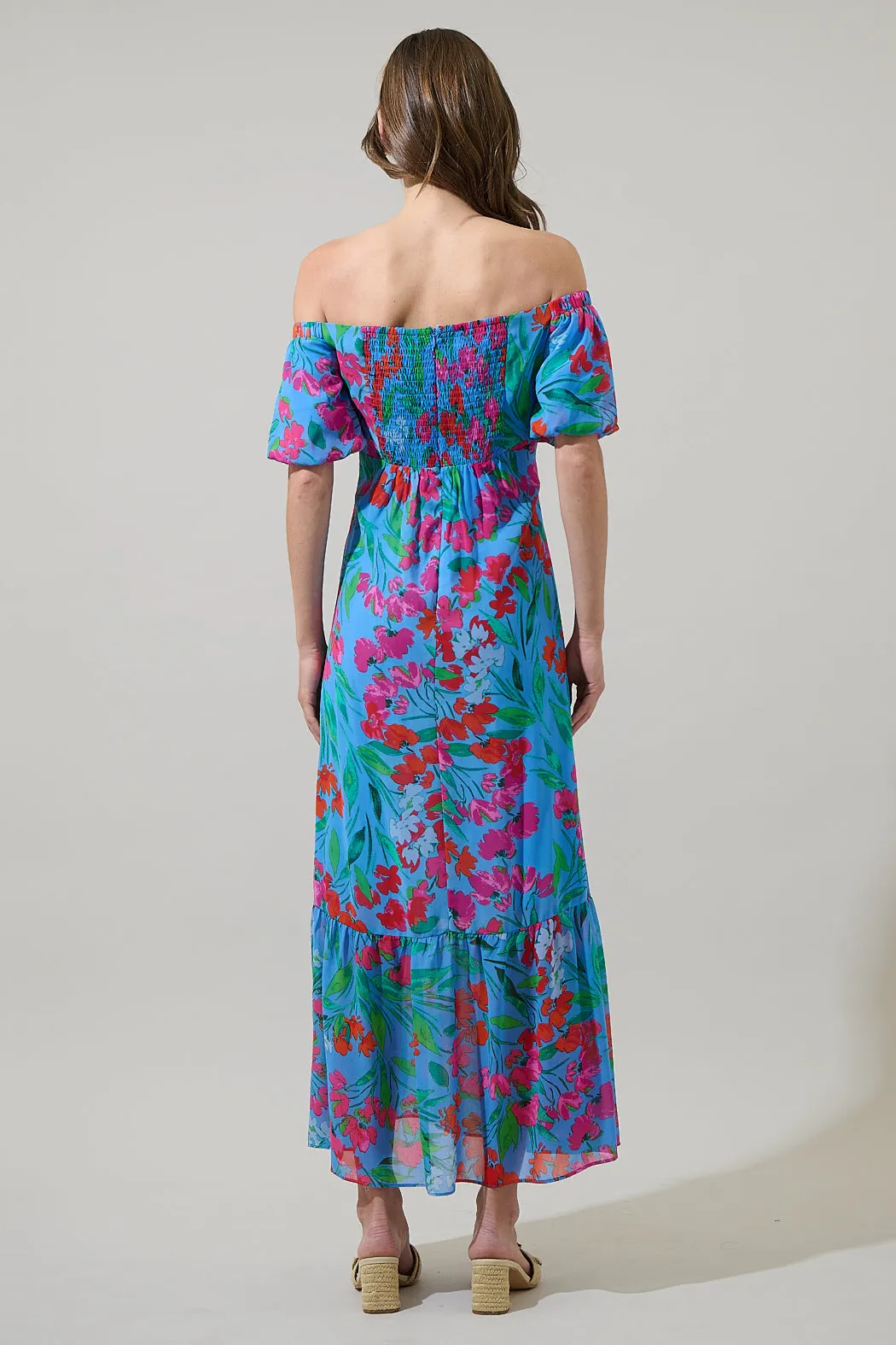 Finy Floral Dariana Pleated Maxi Dress sold by Sugarlips product image thumbnail 2