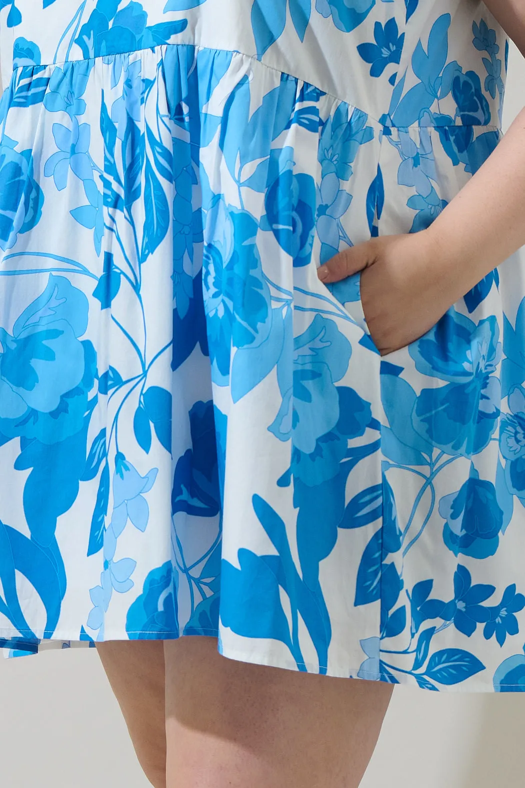 Darien Floral Kass Ruffle Mini Dress Curve sold by Sugarlips product image thumbnail 5