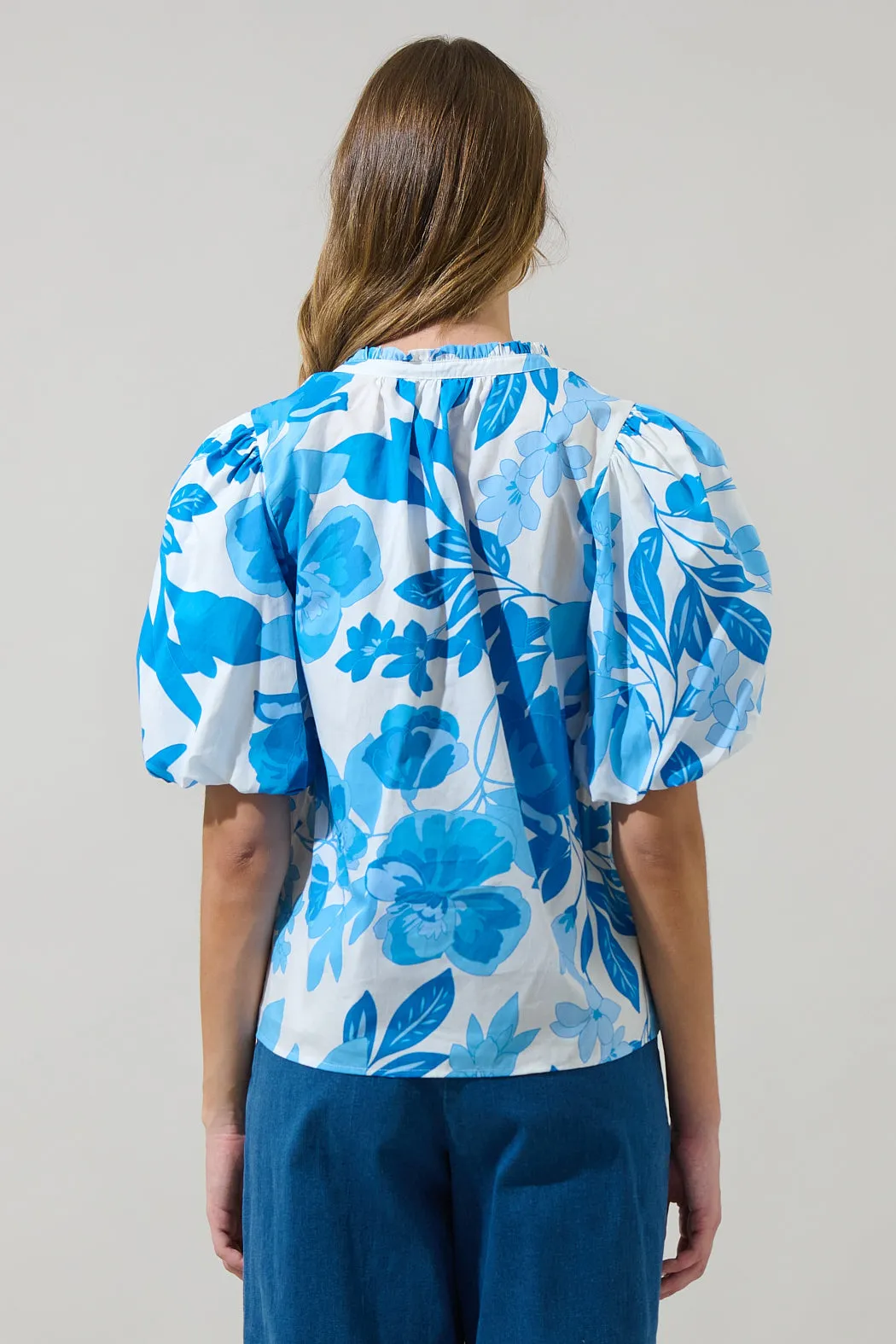 Darien Floral Gretna Ruffle Blouse sold by Sugarlips product image thumbnail 3