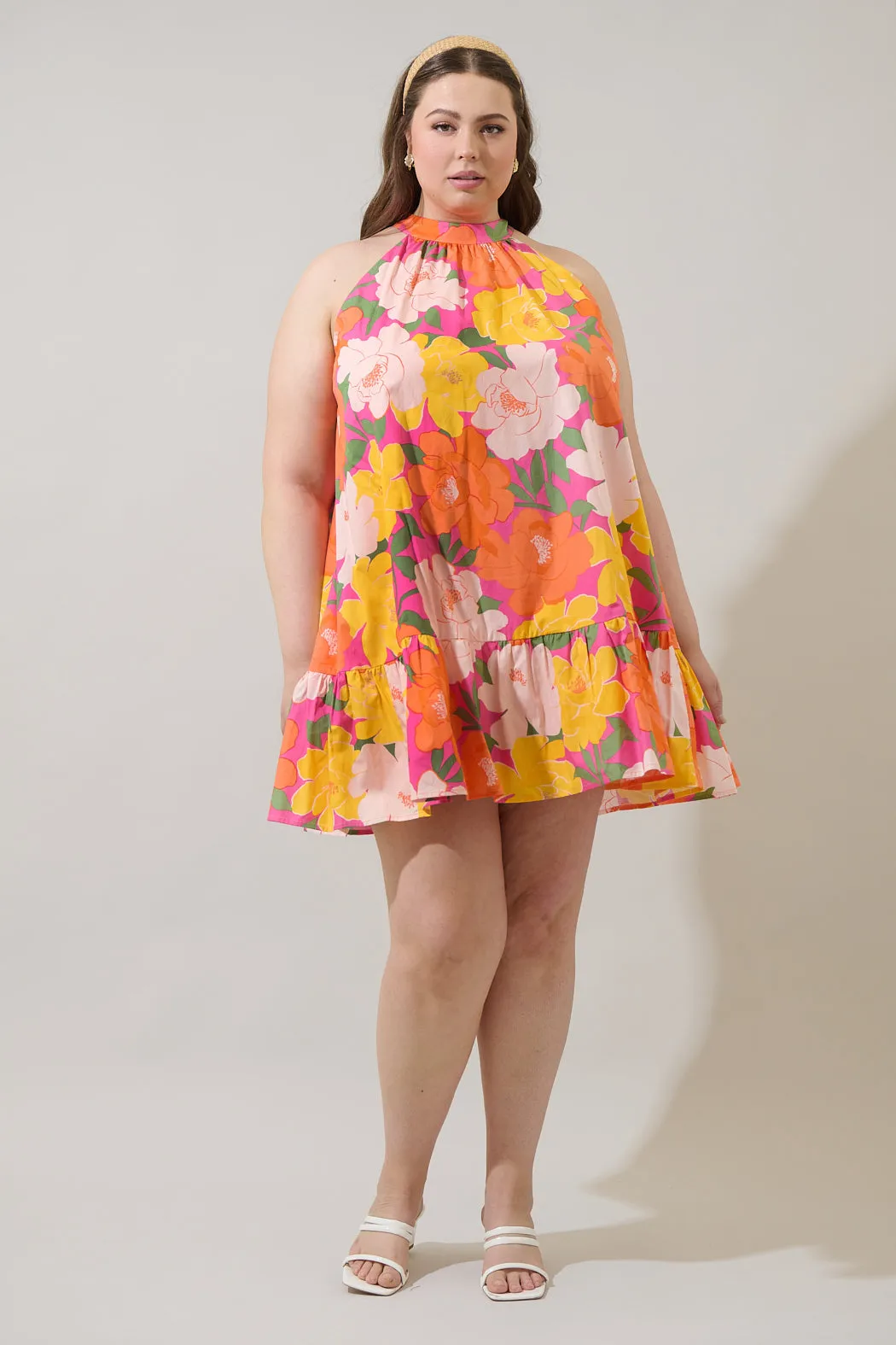 Milley Floral Della Halter Mini Dress Curve sold by Sugarlips product image thumbnail 4