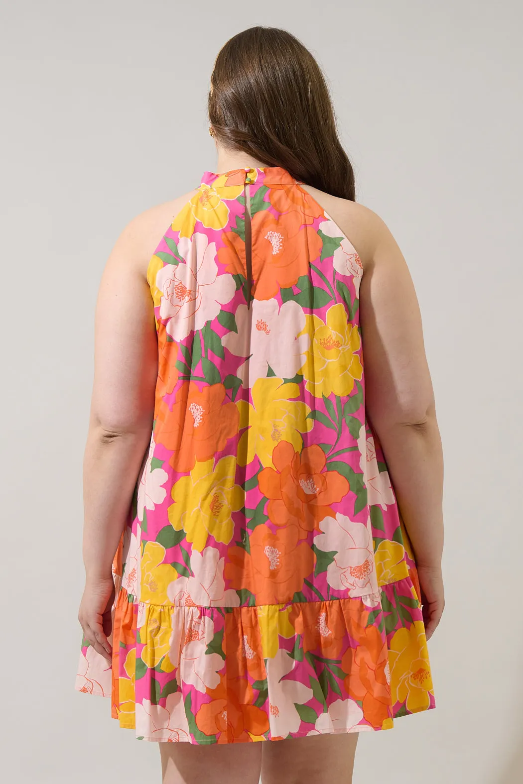 Milley Floral Della Halter Mini Dress Curve sold by Sugarlips product image thumbnail 2
