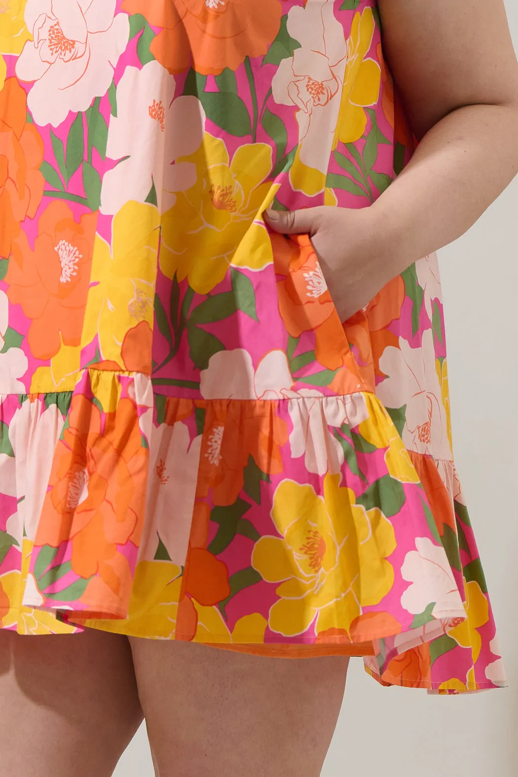 Milley Floral Della Halter Mini Dress Curve sold by Sugarlips product image thumbnail 5