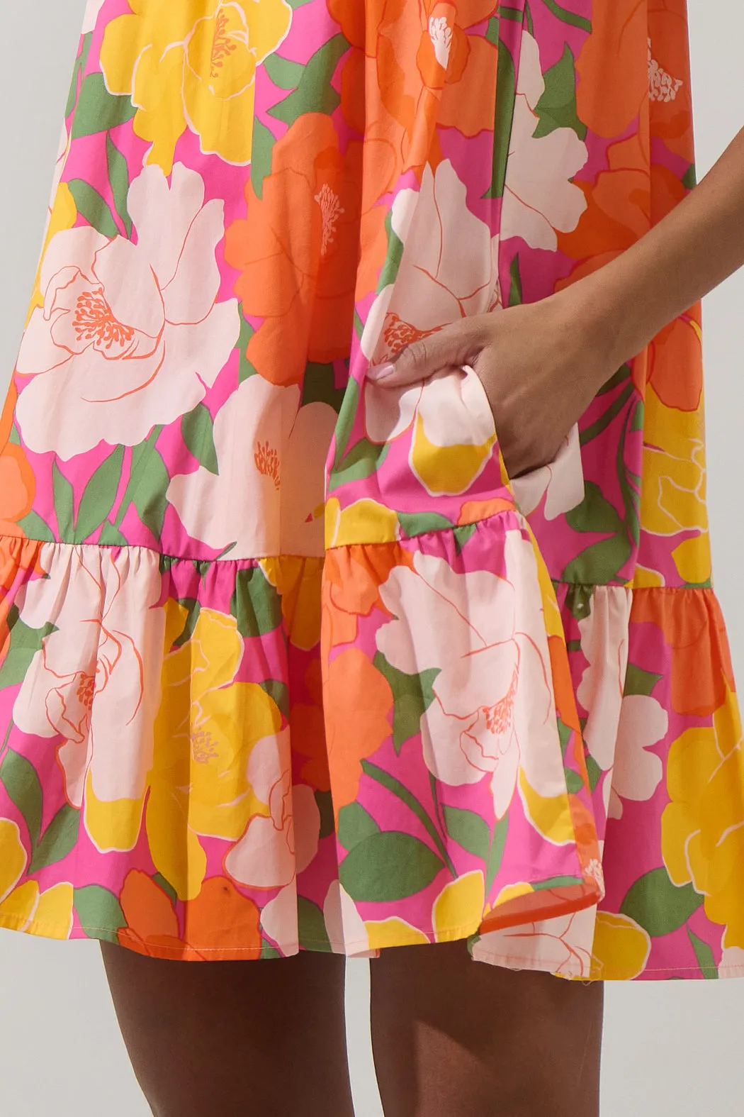 Milley Floral Della Halter Mini Dress sold by Sugarlips product image thumbnail 5