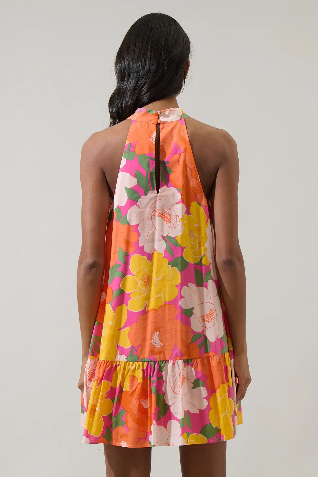 Milley Floral Della Halter Mini Dress sold by Sugarlips product image thumbnail 2