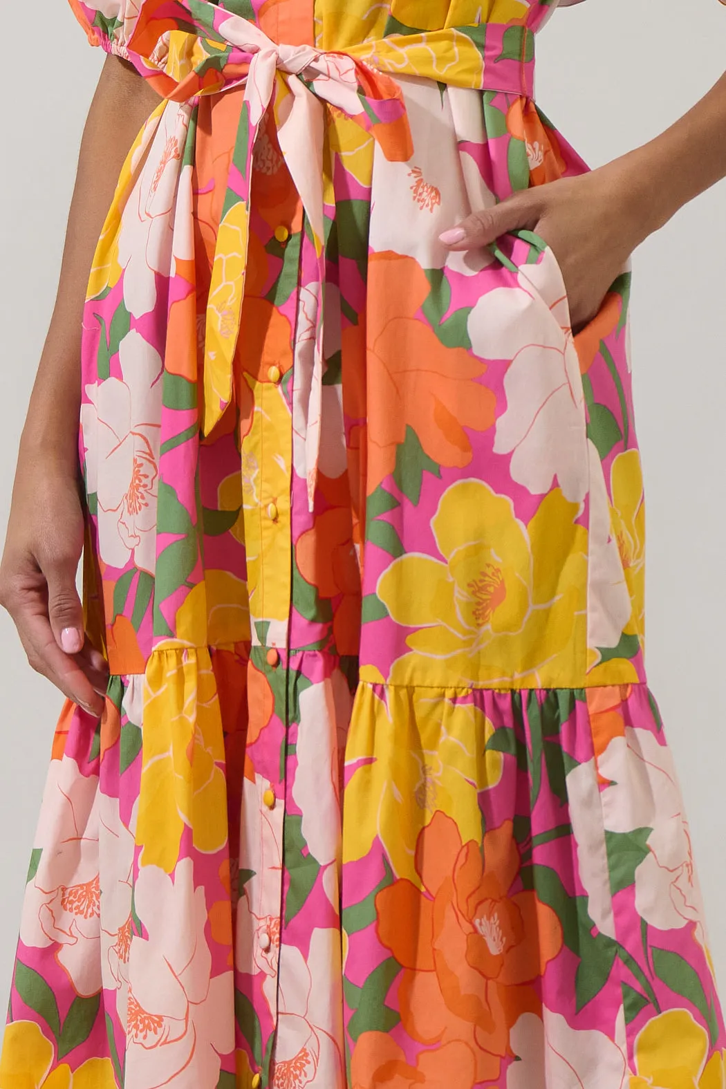 Milley Floral Wynette Tiered Midi Dress sold by Sugarlips product image thumbnail 4