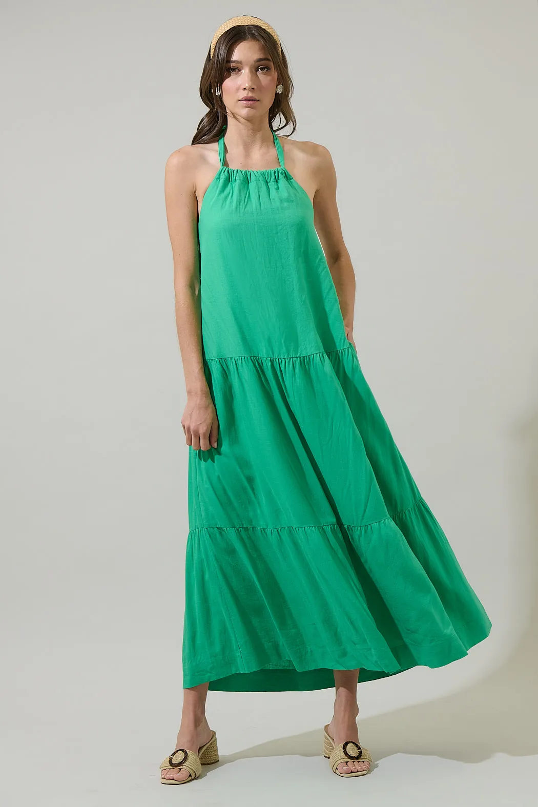 Disha Halter Neck Midi Dress sold by Sugarlips product image thumbnail 5