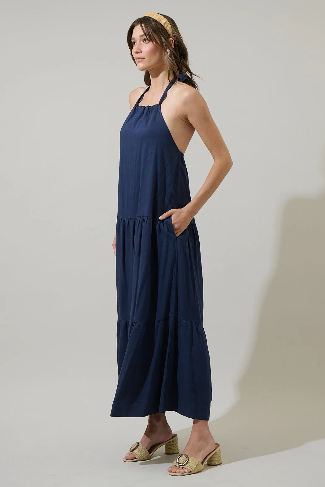 Disha Halter Neck Midi Dress sold by Sugarlips product image thumbnail 3