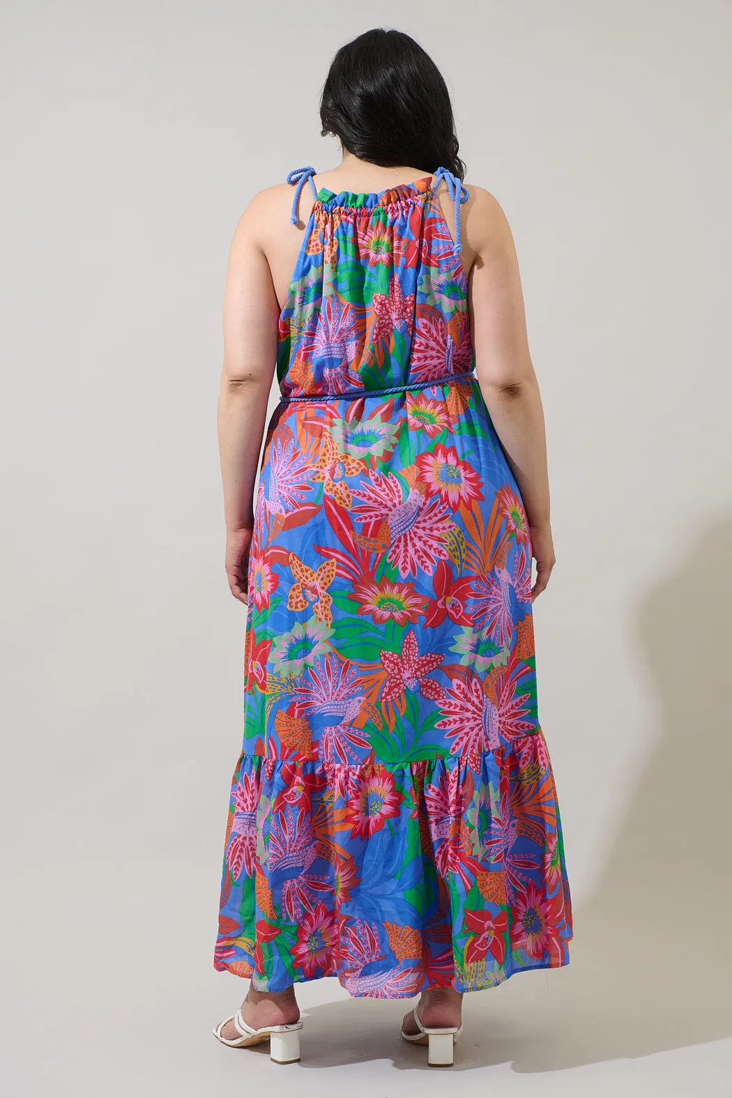 Cindal Floral Kay Halter Neck Maxi Dress Curve sold by Sugarlips product image thumbnail 2