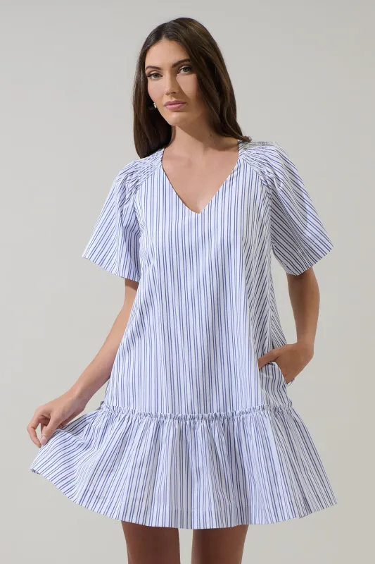 Zaria Stripe Ashby Shift Mini Dress sold by Sugarlips
