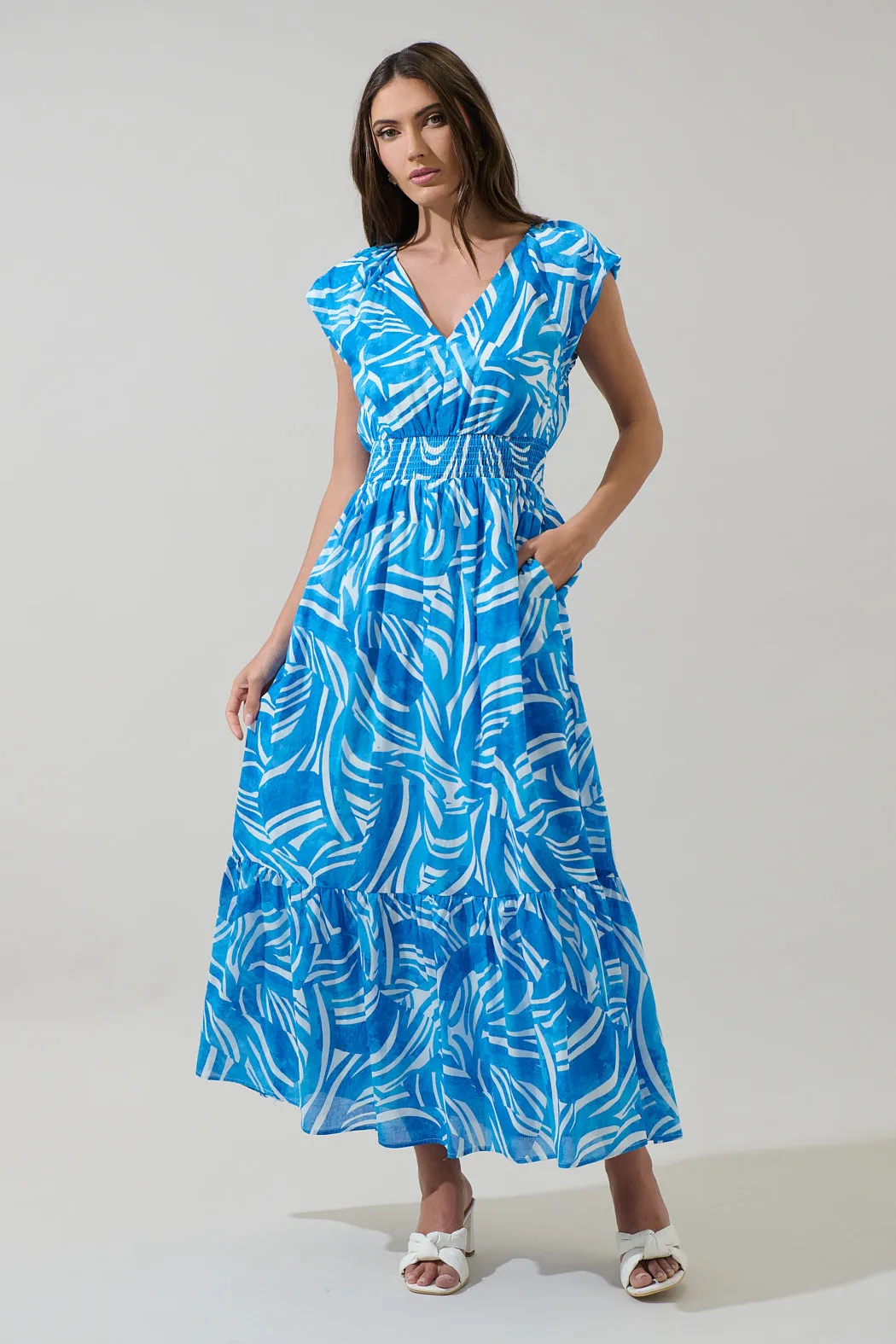 Canton Tropics Mecily Smocked Maxi Dress sold by Sugarlips