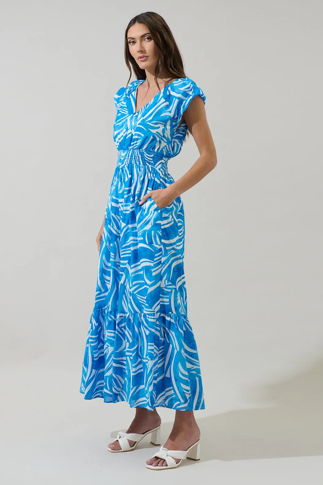 Canton Tropics Mecily Smocked Maxi Dress sold by Sugarlips product image thumbnail 3