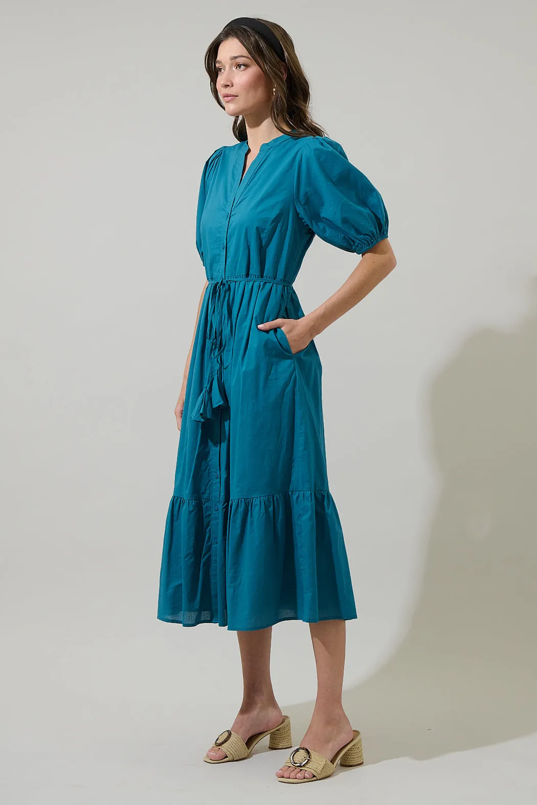 Beth Button Down Midi Dress sold by Sugarlips product image thumbnail 3