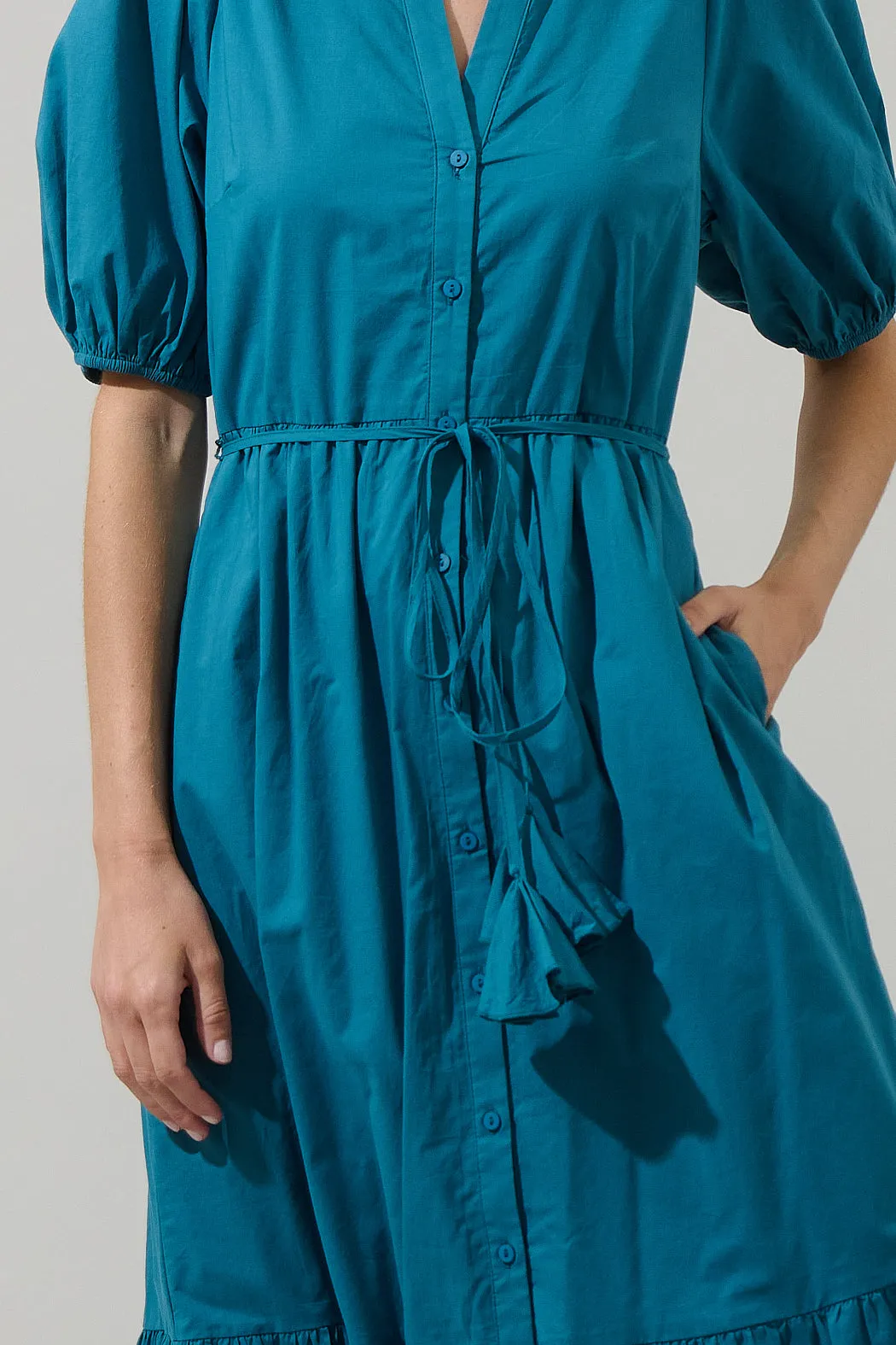 Beth Button Down Midi Dress sold by Sugarlips product image thumbnail 4