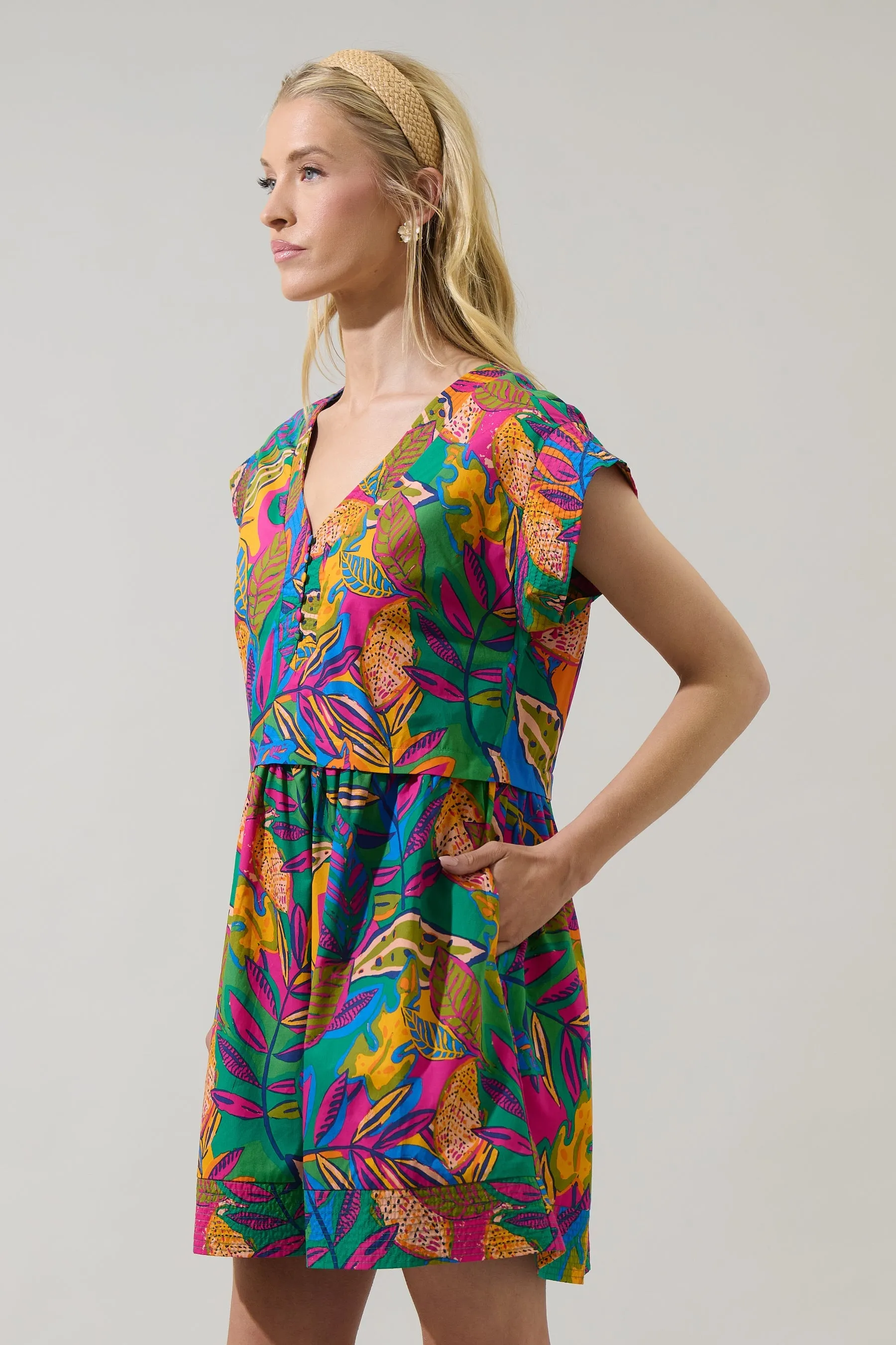 Zamira Tropics Jolene Trapeze Mini Dress sold by Sugarlips product image thumbnail 3