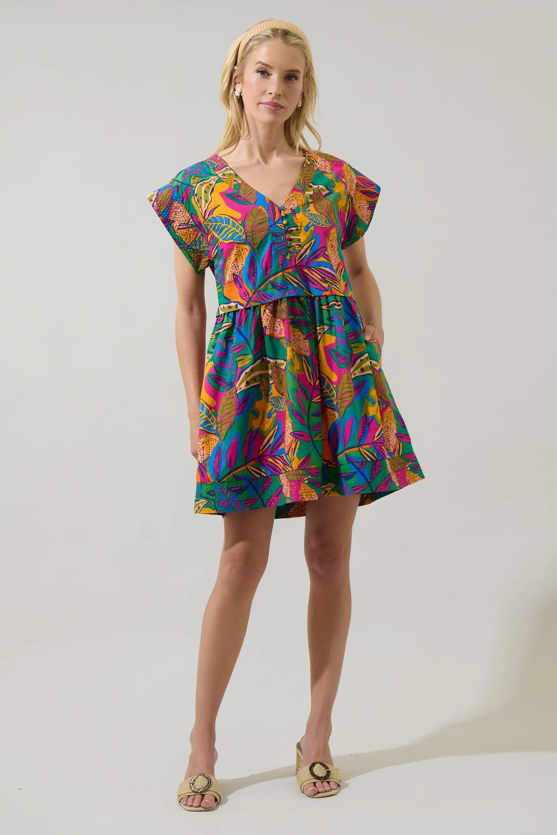 Zamira Tropics Jolene Trapeze Mini Dress sold by Sugarlips product image thumbnail 4