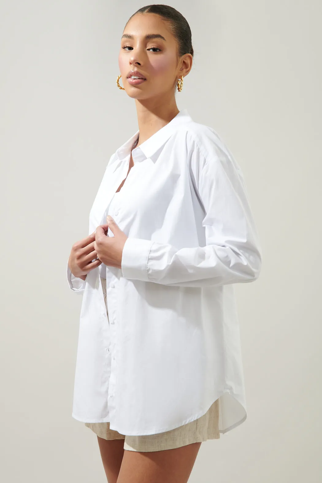 Dream State Oversized Button Down Shirt sold by Sugarlips product image thumbnail 3