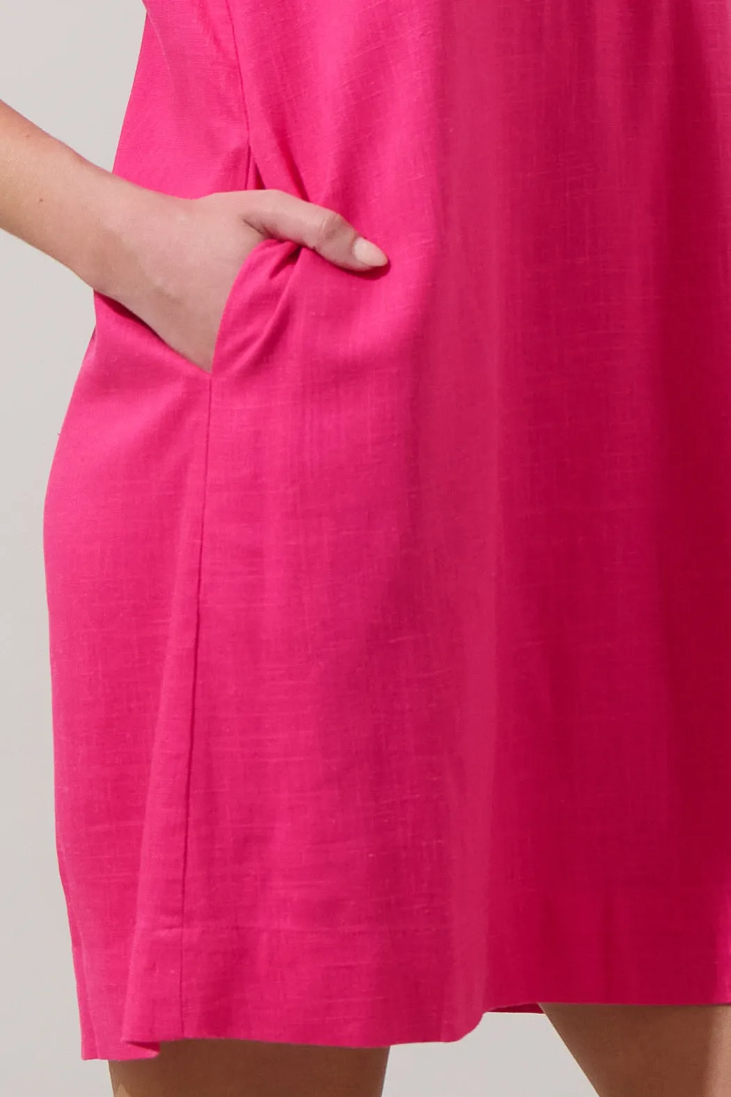 Ayline Linen Shift Mini Dress sold by Sugarlips product image thumbnail 5