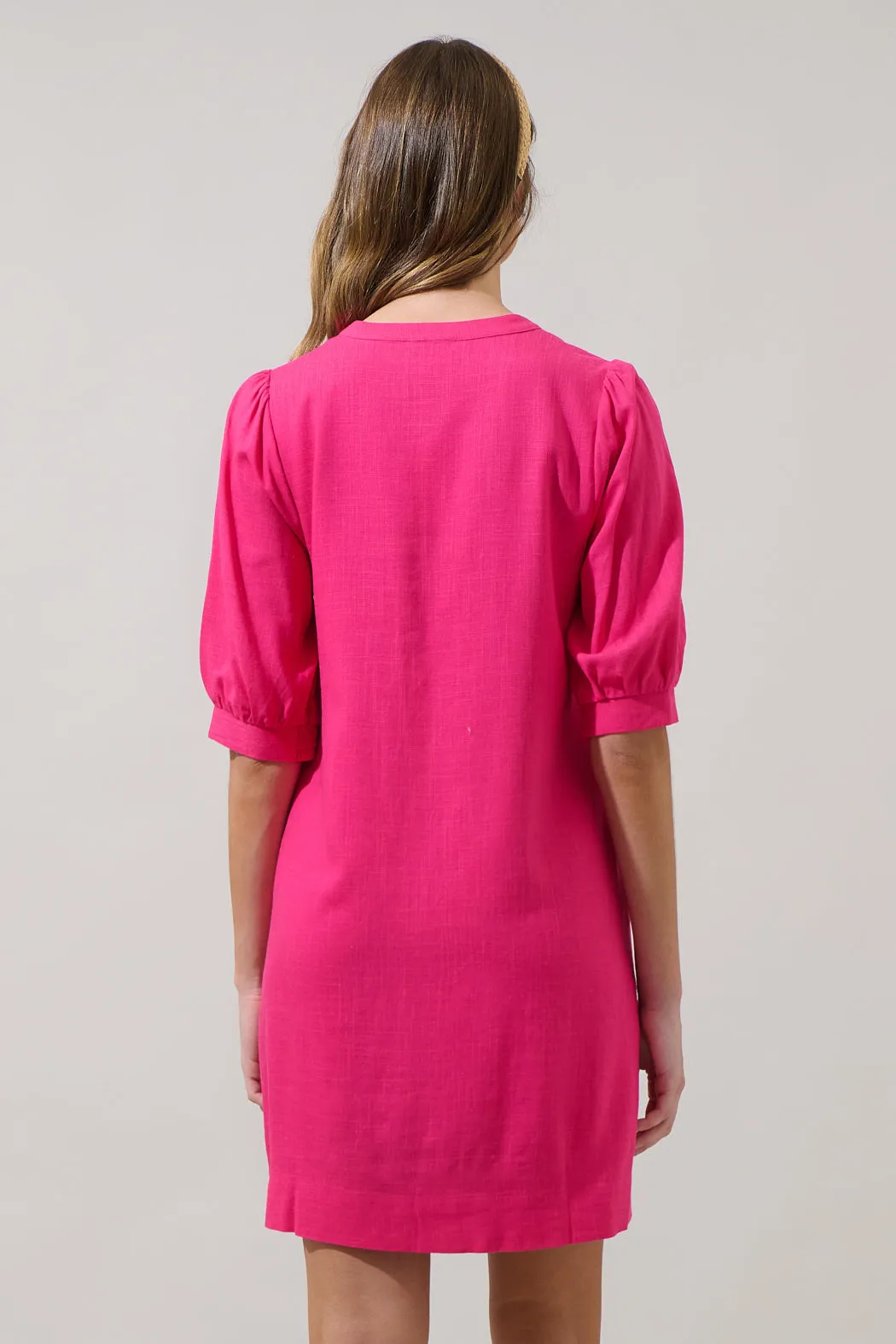 Ayline Linen Shift Mini Dress sold by Sugarlips product image thumbnail 2