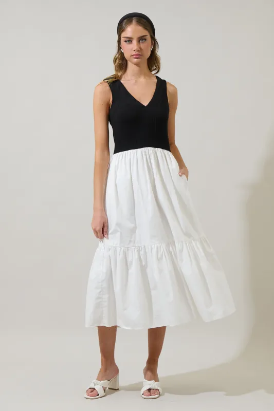 Selina Mix Midi Dress sold by Sugarlips