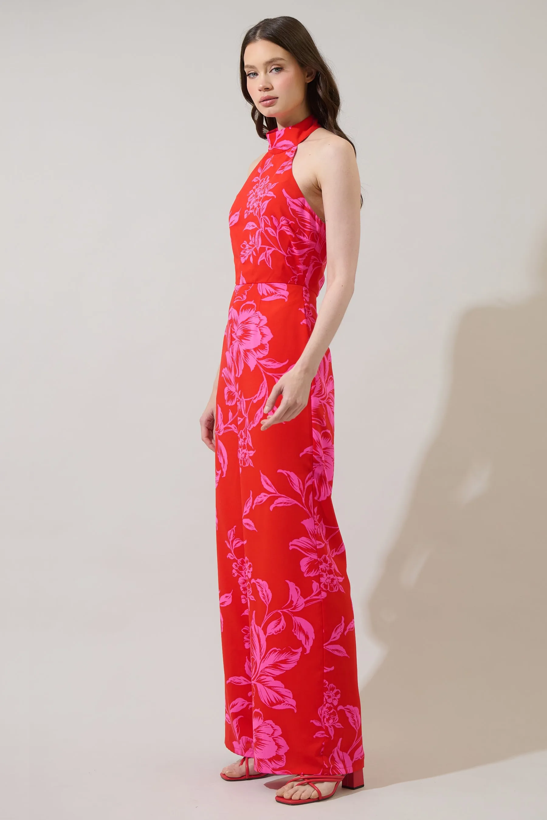 Darline Floral After Hours Halter Jumpsuit sold by Sugarlips product image thumbnail 3