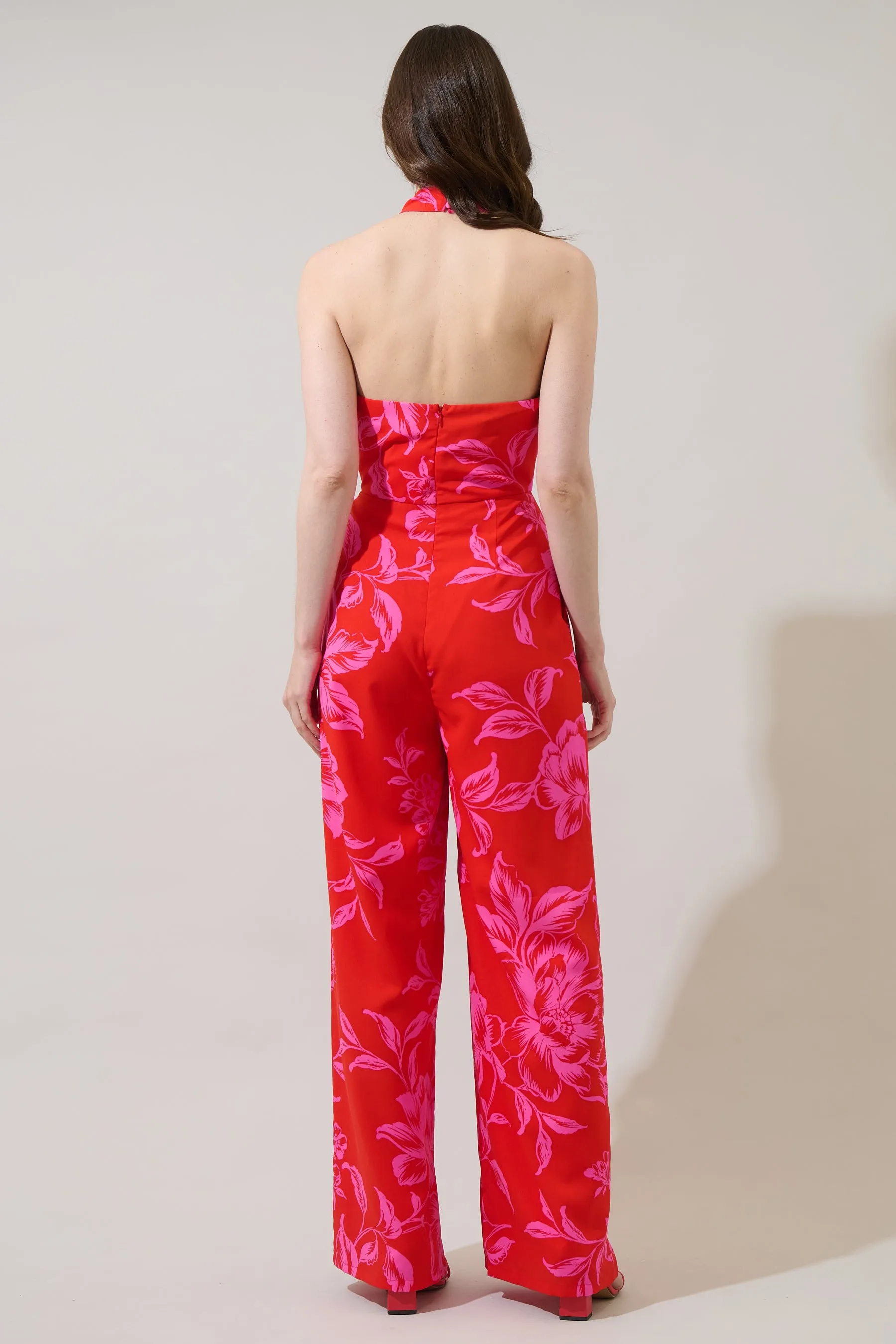 Darline Floral After Hours Halter Jumpsuit sold by Sugarlips product image thumbnail 2