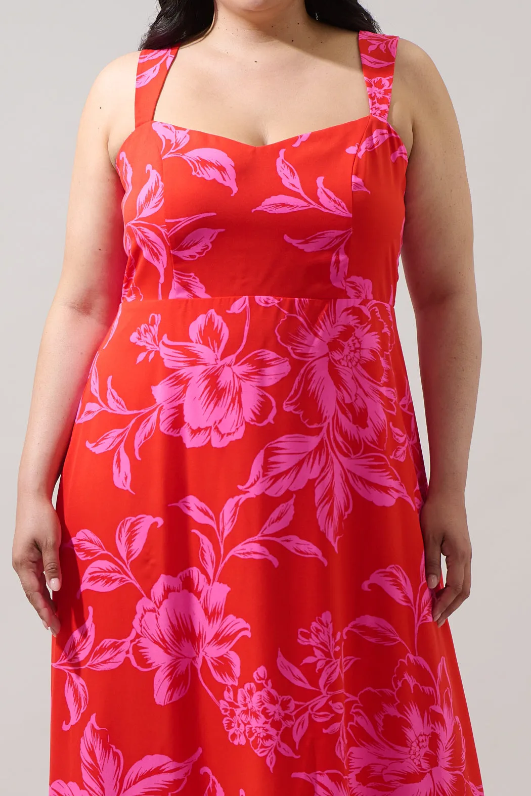 Darline Floral Bary Smocked Maxi Dress Curve sold by Sugarlips product image thumbnail 4