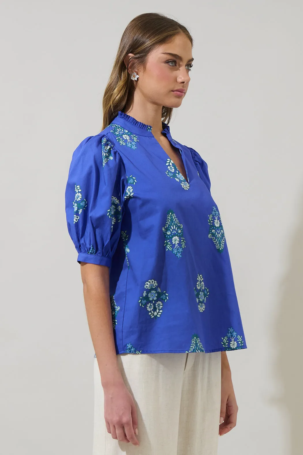 Haline Floral Terri Puff Sleeve Top sold by Sugarlips product image thumbnail 3