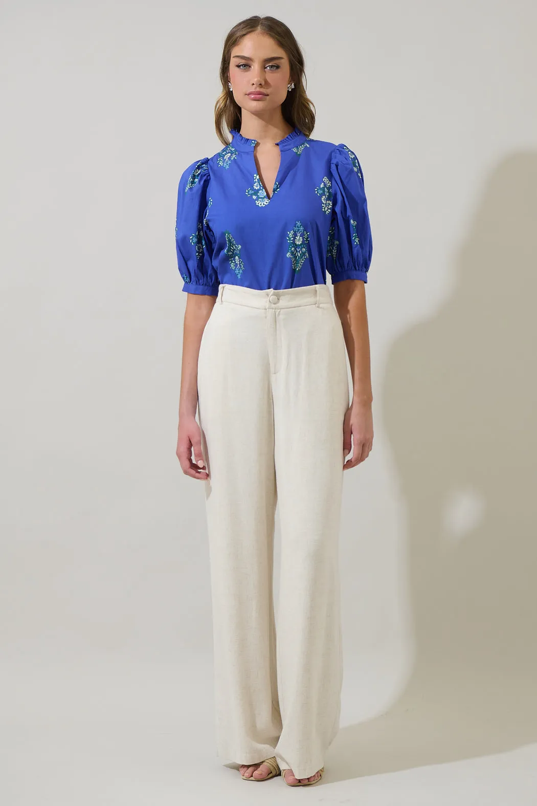 Haline Floral Terri Puff Sleeve Top sold by Sugarlips product image thumbnail 4