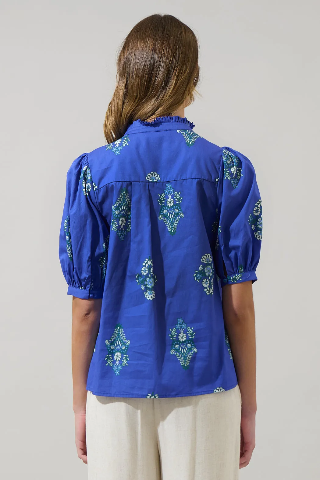 Haline Floral Terri Puff Sleeve Top sold by Sugarlips product image thumbnail 2
