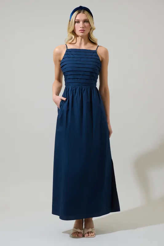 Joyce Pleated Maxi Dress sold by Sugarlips