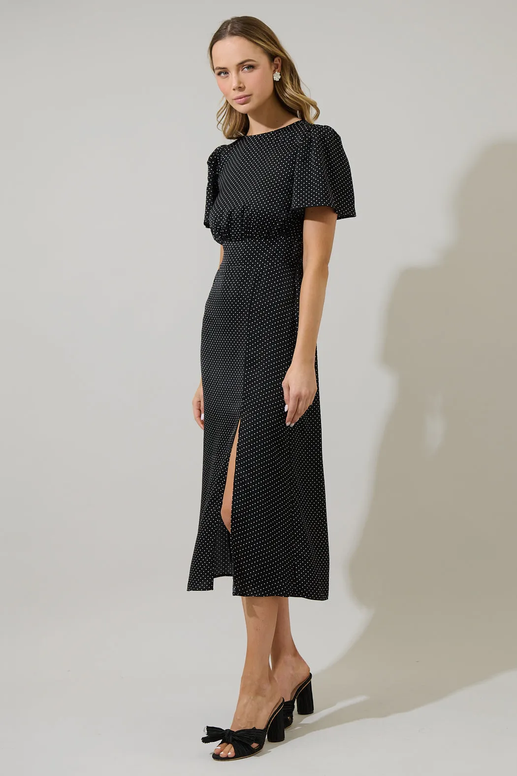 Inari Polka Dot Bloom Midi Dress sold by Sugarlips product image thumbnail 3