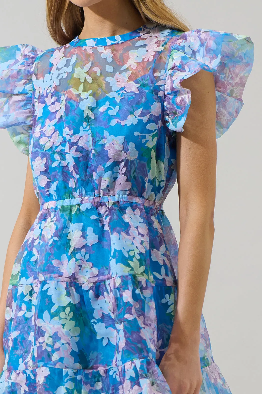 Eleni Organza Gunda Tiered Mini Dress sold by Sugarlips product image thumbnail 5