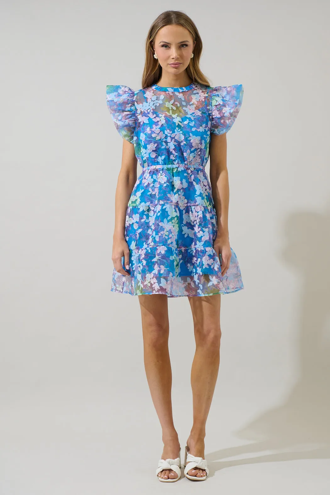 Eleni Organza Gunda Tiered Mini Dress sold by Sugarlips product image thumbnail 4