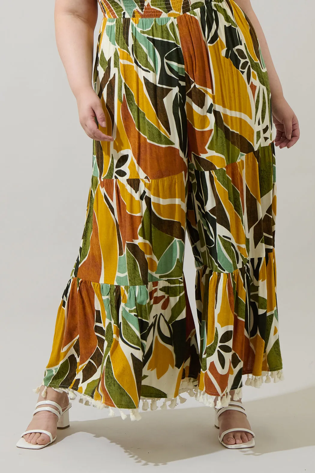 Renia Tropical Eve Strapless Smocked Jumpsuit Curve sold by Sugarlips product image thumbnail 5